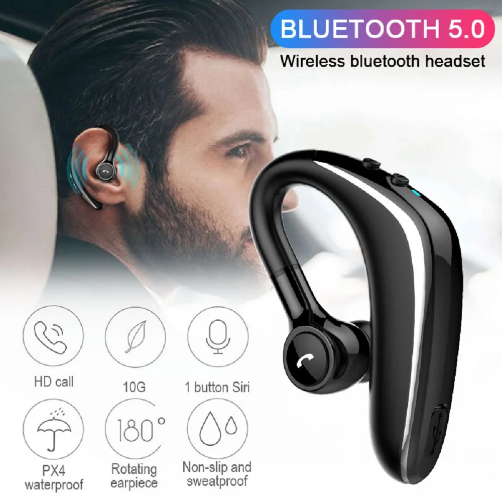 Беспроводные bluetooth-наушники, стереогарнитура, 170 мА/ч, одна гарнитура с микрофоном, деловые bluetooth-наушники для вождения