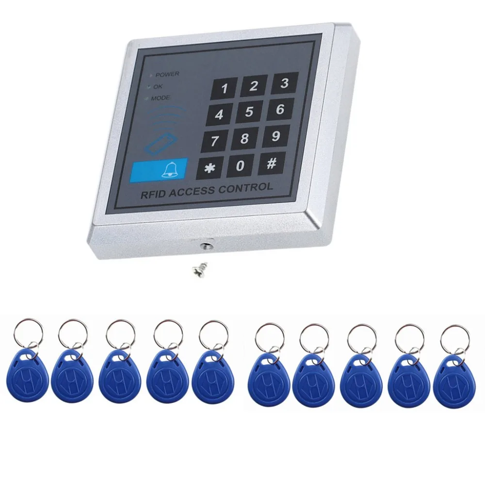 door lock access control system with 10 key fobs support 250 user home offices security system electronic rfid proximity entry free global shipping