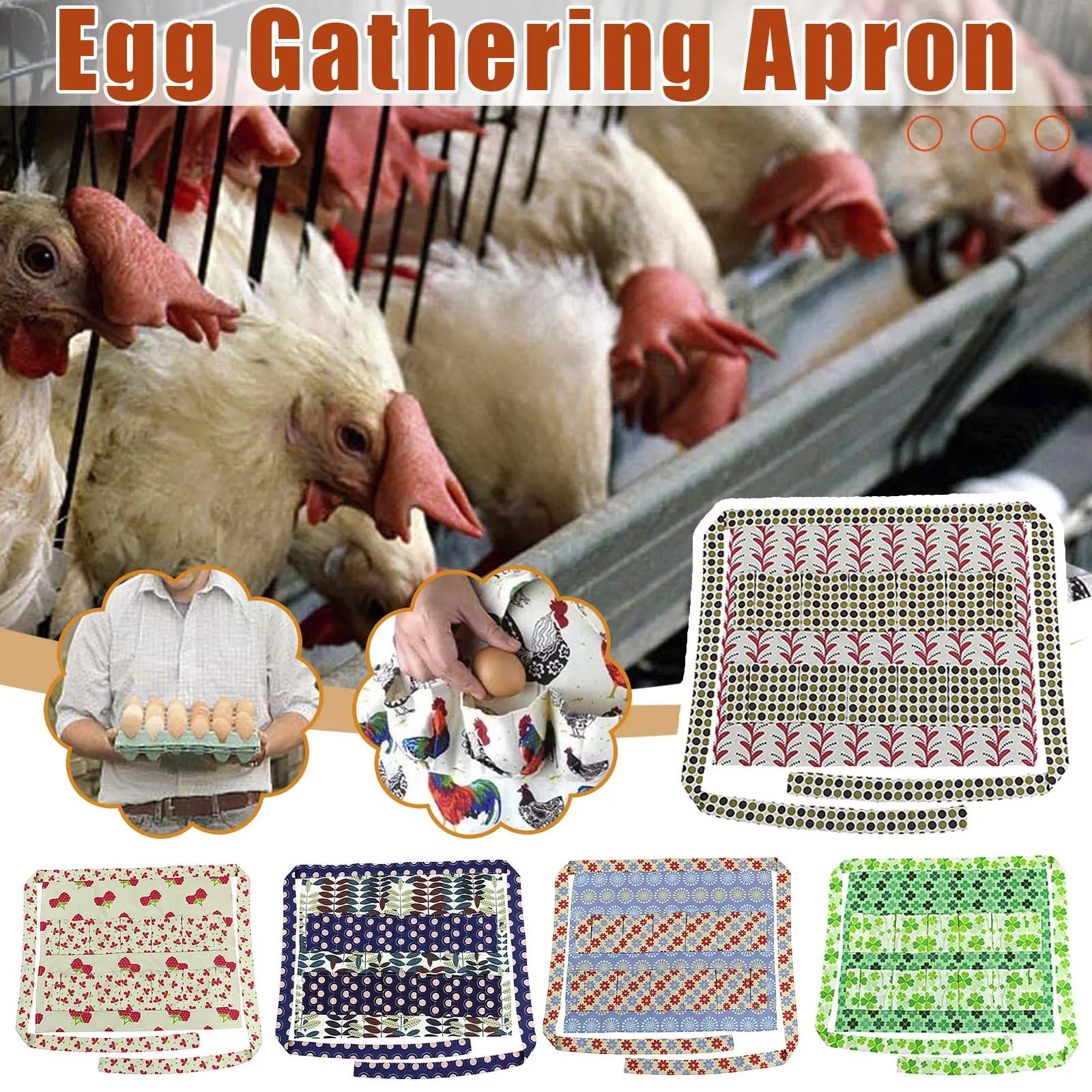 

Apron Durable Eggs Gathering Apron 12 Deep Pockets Hold Chicken Farmerhouse Farm Waterproof Antifouling Egg Apron Farm Kitchen