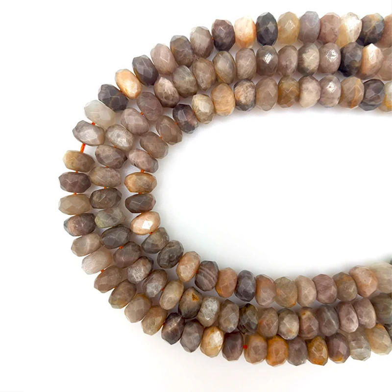 

5x8 мм, черный натуральный Солнечный камень, граненый круглый полупрозрачный Бисер для браслета, ювелирное изделие