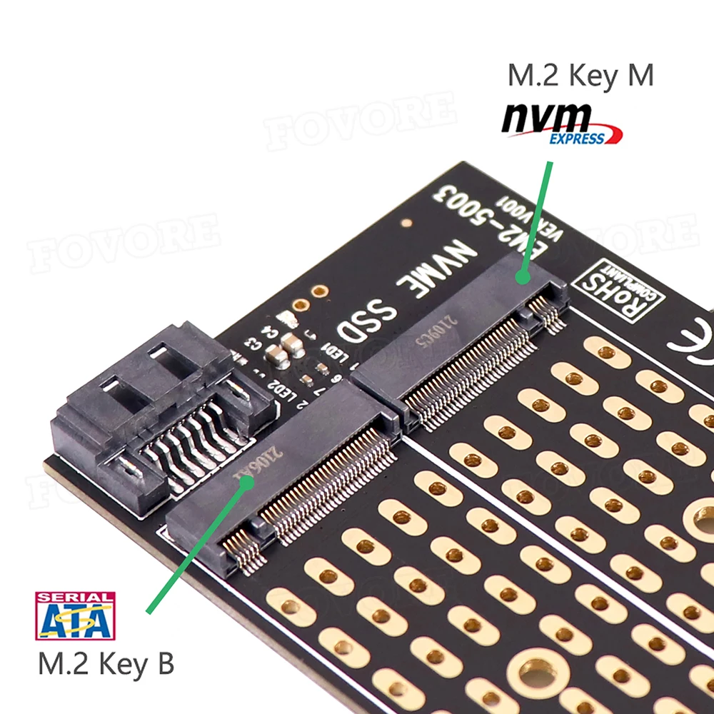 Двойной M2 NVME M.2 M ключ SATA B Ключ SSD к PCI Express PCIe 3 0 адаптер карты для 2230 2260 2280 поддержка