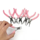 Розовые плоскогубцы для ювелирных изделий, инструменты, оборудование, плоскогубцы для резки проводов из нержавеющей стали, ручные инструменты для рукоделия, плоскогубцы для изготовления ювелирных изделий ручной работы