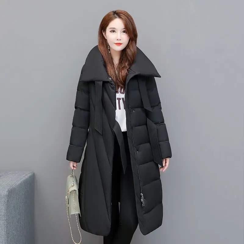 DMLFZMY Модная элегантная женская парка 2019 зимняя куртка женские парки с хлопковой