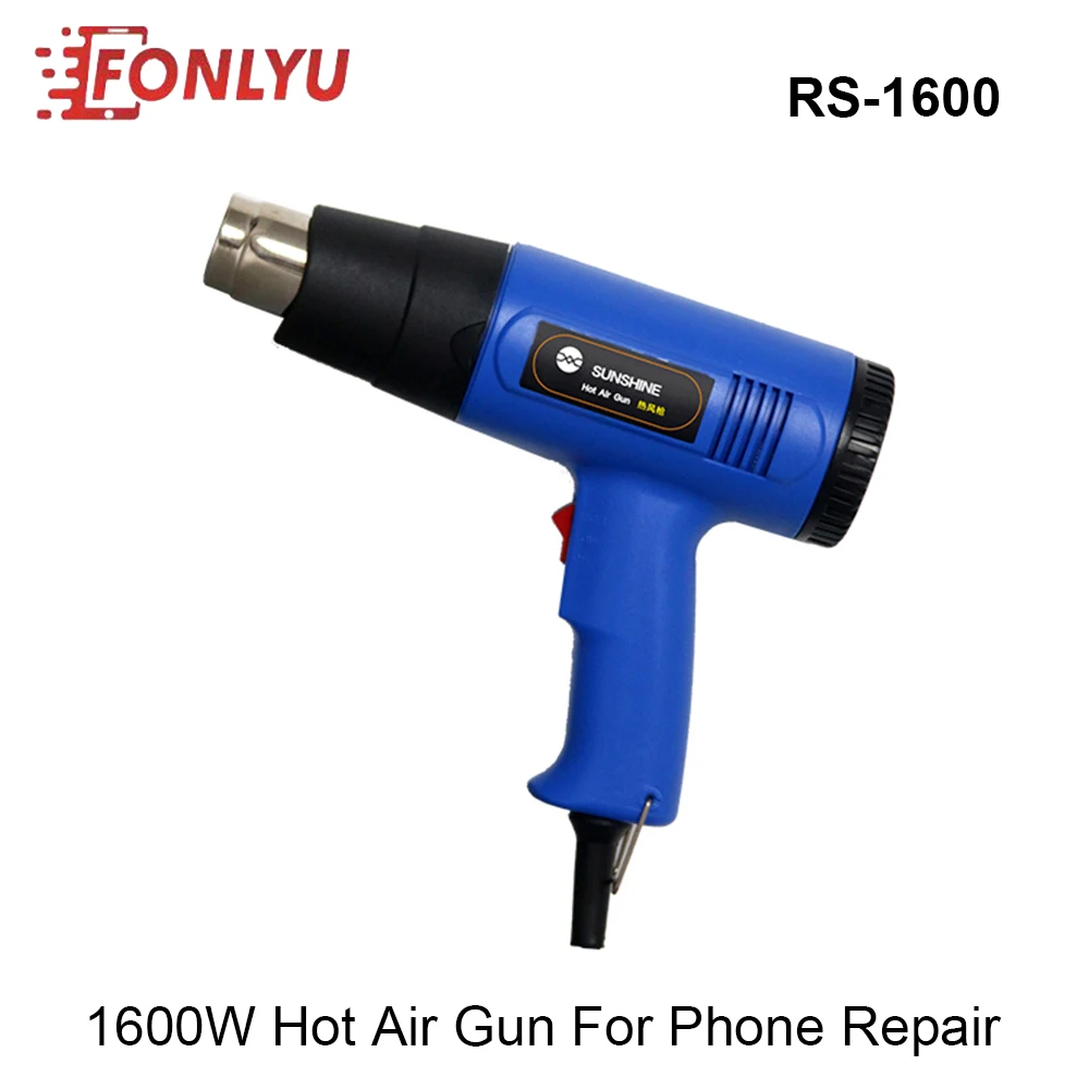 

SUNSHINE RS-1600 RS-1800D Portable Plastic Digital Thermostat Hot Air Welding Gun for Phone Components and Parts Soldering