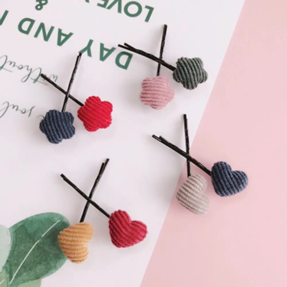 3 шт. Ретро маленькая милая Вельветовая шпилька любовь с пятиконечной звездой