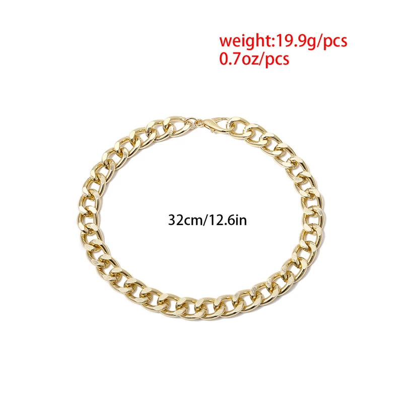 

Ailodo Punk Thick Chain Anklets For Women Gold Color Summer Beach Anklets 2020 Simple Fashion Jewelry Girls Gift 20JUN88