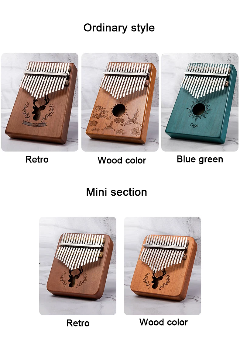 Последняя 17 клавиш мини Kalimba игрушечное пианино красного дерева весь сенсорная