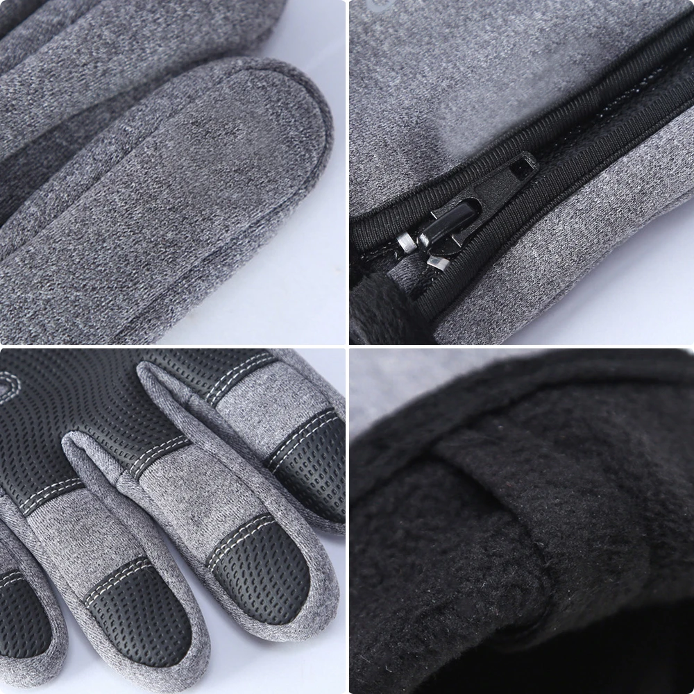 Теплые бархатные перчатки водонепроницаемые ветрозащитные утепленные