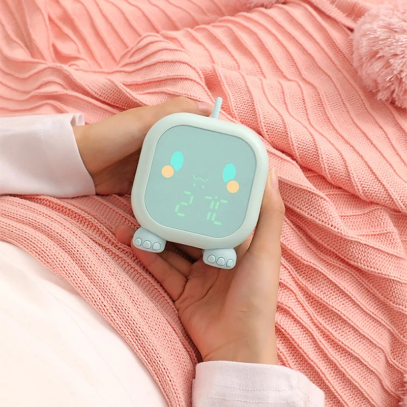 

1PC Lovely Silicone Alarm Clock Cute Dinosaur Digital Clock For Kids Bedside Clock Children'S Sleep Trainer Wake Up Night Light