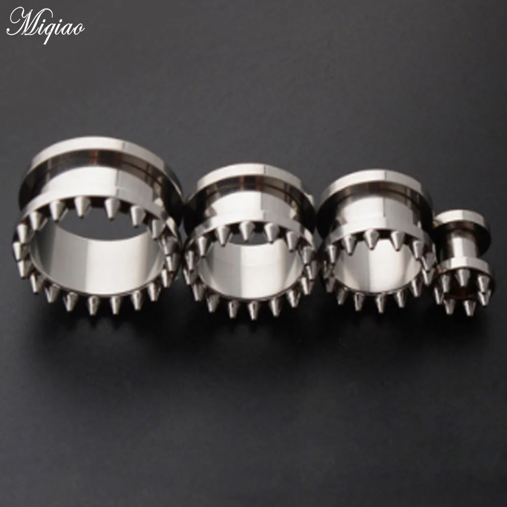 Miqiao 2pcs Ear Plugs Tunnels Screw 2g 0g 00g Earrings Gauges Kits Stretchers Taper Kit Piercings Body Jewlery | Украшения и