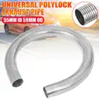 Универсальная выхлопная труба Polylock 1000 мм, вентиляционный шланг, быстрая работа, гибкие дымовые трубки из нержавеющей стали для самостоятельной сборки, выхлопная вентиляционная труба