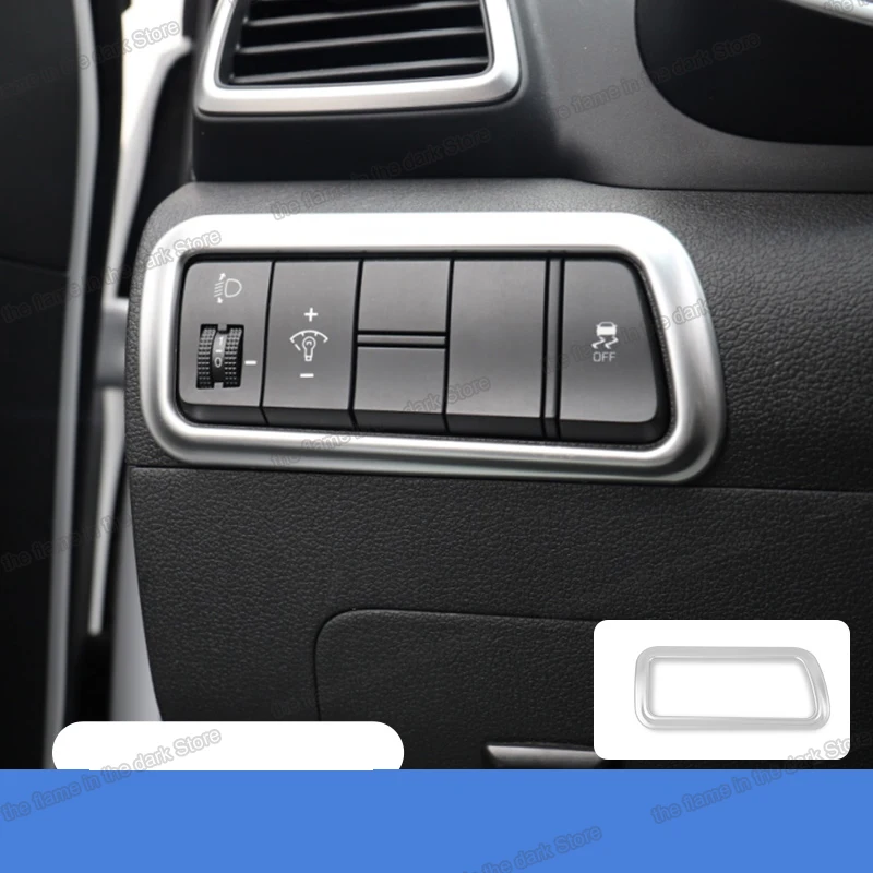 Lsrtw2017 нержавеющая сталь Abs Автомобильная фара переключатель рамка планки для Hyundai