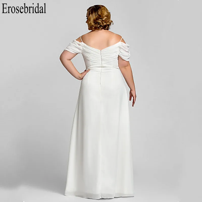 Женское длинное вечернее платье Erosebridal белое Элегантное Длинное размера плюс