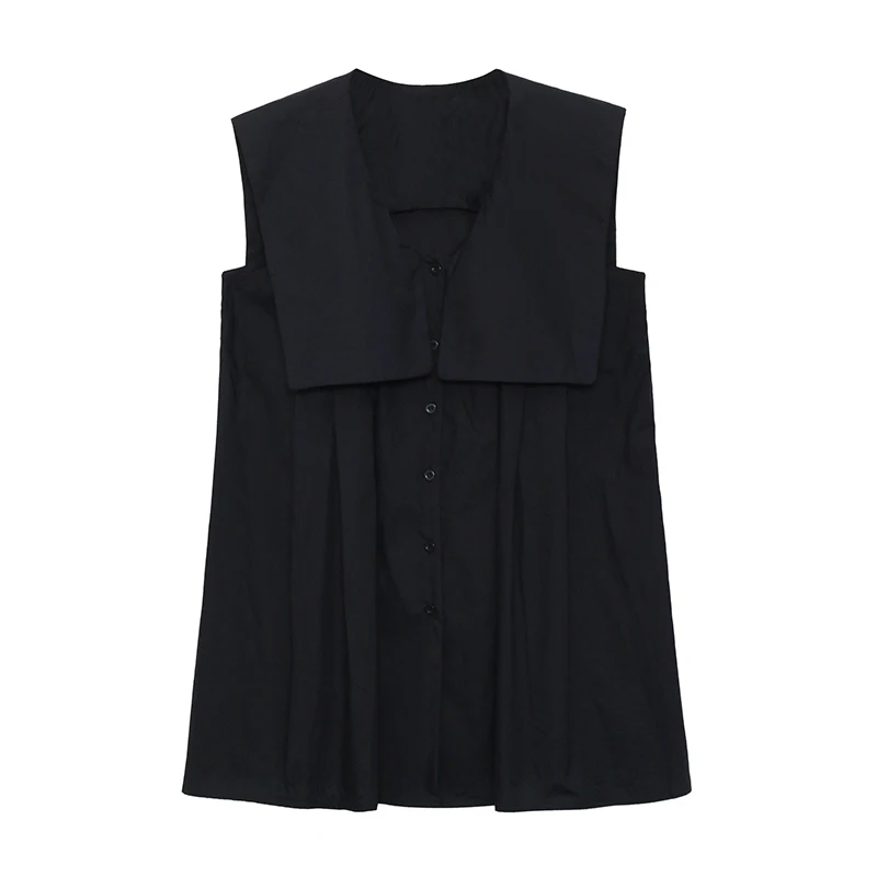 

XUXI Women Plaid Stitching Top Blouses Summer 2021 Sleeveless Shirt Female New Thin Casual Chic Shirt E2502