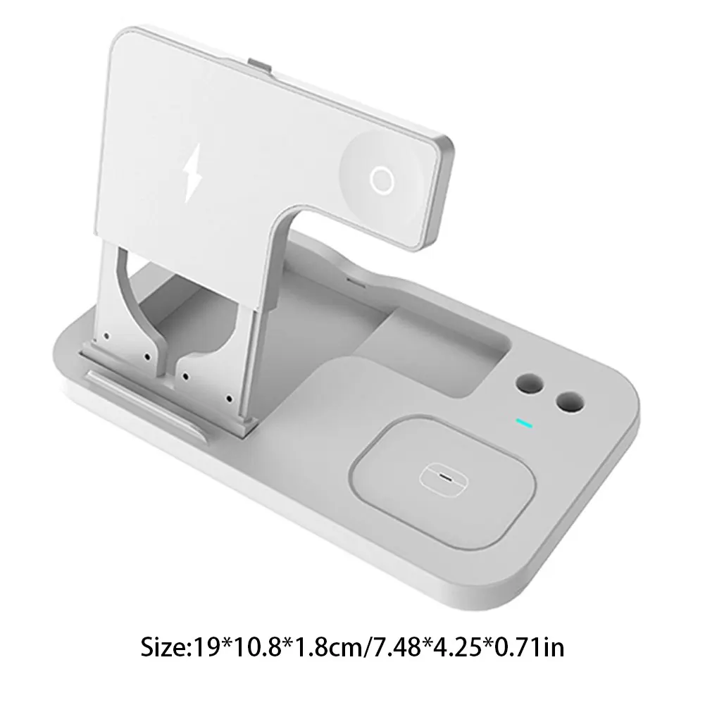 

Phone Charging Dock 4 In 1 Wireless Charger Fast Charging Station Multi-Function Charging Holder For IWatch Airpods Pencil
