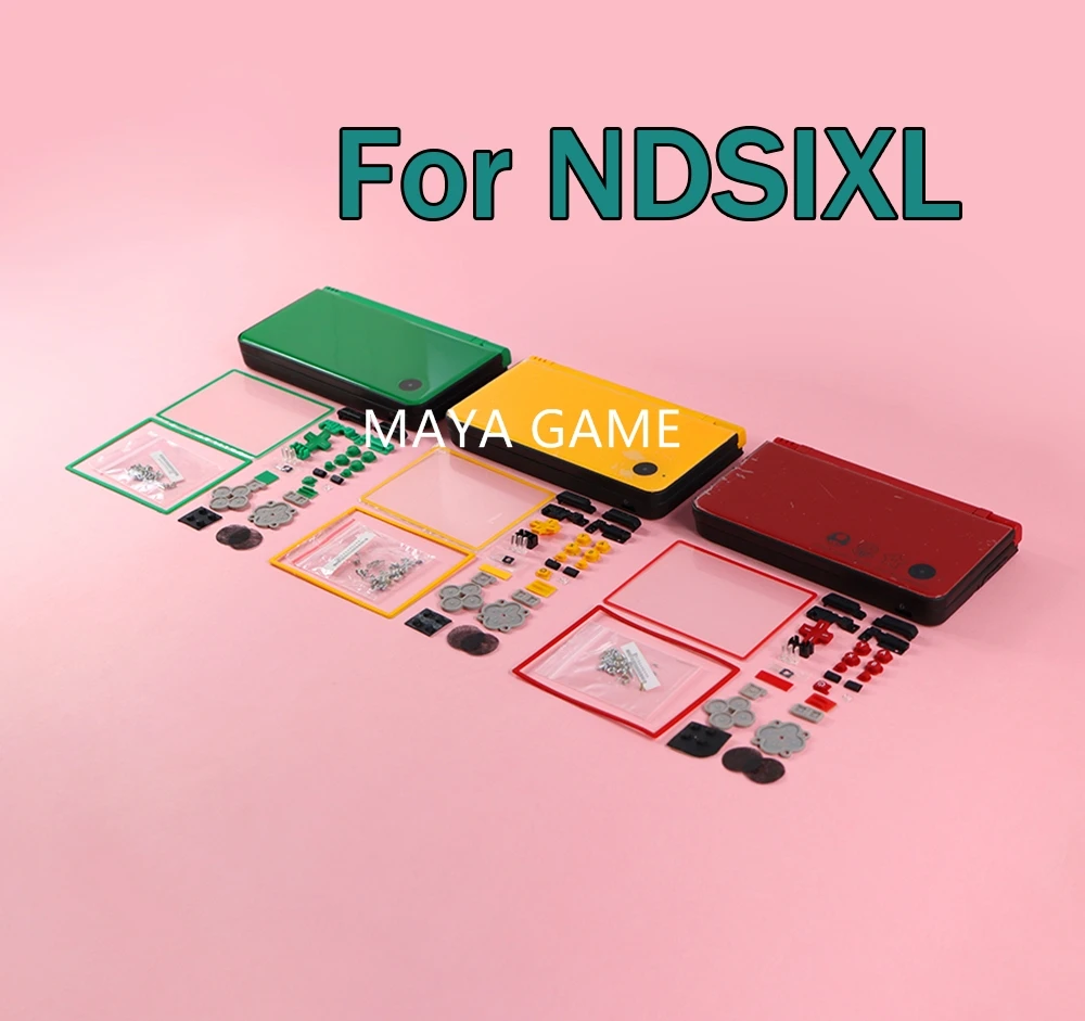 3sets housing shell case for NDSI XL/LL Complete Full Housing Cover Shell Case for NDSIXL LL with buttons screen lens rubber