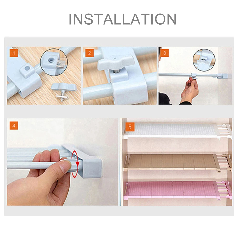 1 шт. экономия места декоративные полки для шкафа регулируемая шкаф органайзер