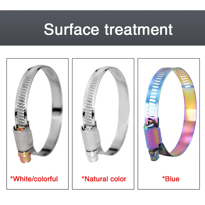 Универсальный зажим для шланга ZS комплект из нержавеющей стали с регулируемым