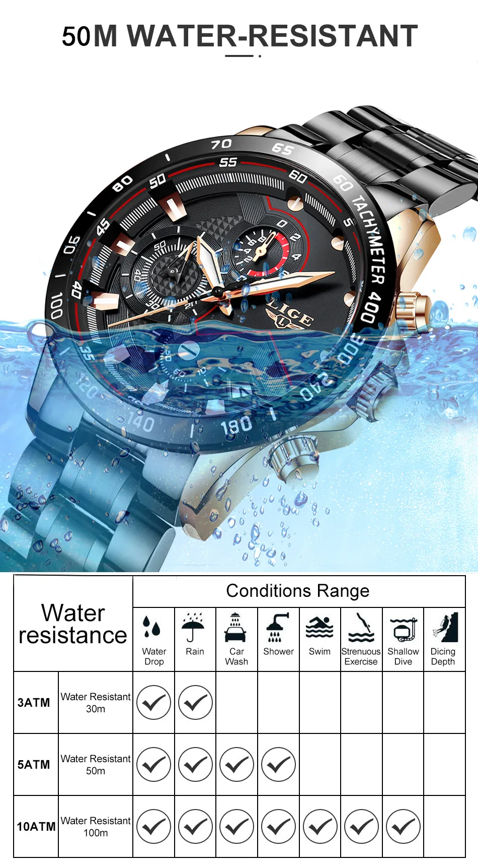 Montre Homme LIGE мужские s часы лучший бренд класса люкс военные спортивные часы мужские водонепроницаемые кварцевые наручные часы Relogio Masculino