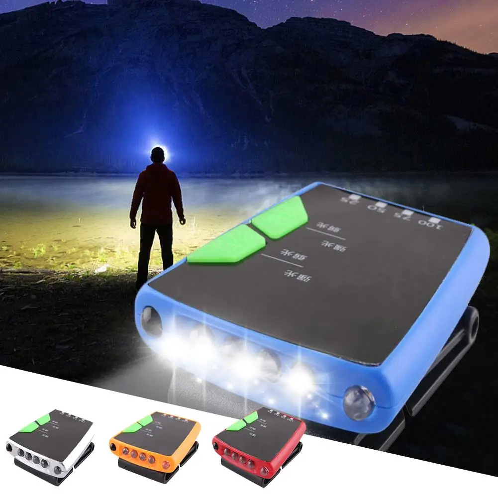 

Outdoor Fishing Hiking USB Rechargeable LED Clip-on Cap Hat Light Head Lamp Fishing Tools New Chic