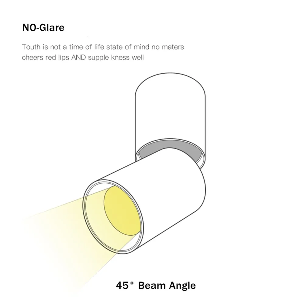 Потолочный светодиодный светильник с поверхностным креплением алюминиевый