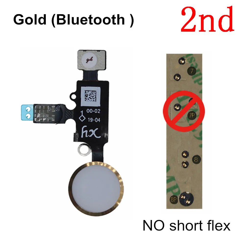 AYJ без Bluetooth Универсальная Кнопка hx Home Flex для iPhone 7 8 Plus функция возврата конечное решение Черный Белый розовое золото JC - Цвет: Gold-Bluetooth