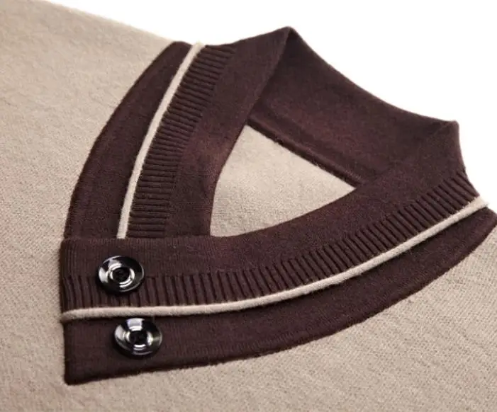 

2020 Autumn Winter V-Neck Pullover Men Sweater Long Sleeve Wool clothes Robe Hombre Pull Homme Mens Jumper Streetwear Sweater