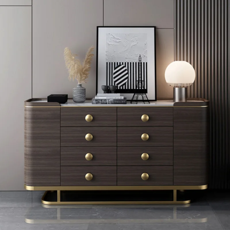 Light Luxury Post-Modern Simple American Nordic Marble Porch Cabinet Sideboards Restaurant Household Coffee Table |