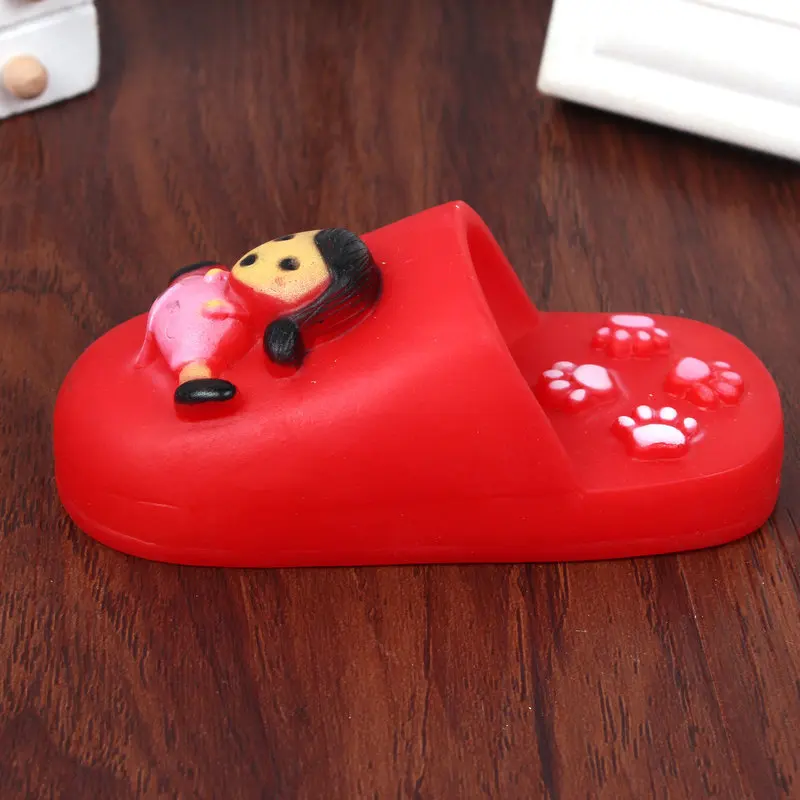 

Pet supplies vocal rubber toys slippers pet toys.Q171