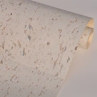 natural wood material cork wallcovering modern white metallic txtured wallpaper roll hot selling living room wallcoating