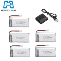 3 7v 1800mah 903052 lipo battery 5 in 1 charger for ky601s syma x5 x5s x5c x5sc x5sh x5sw m18 h5p rc drone spare parts