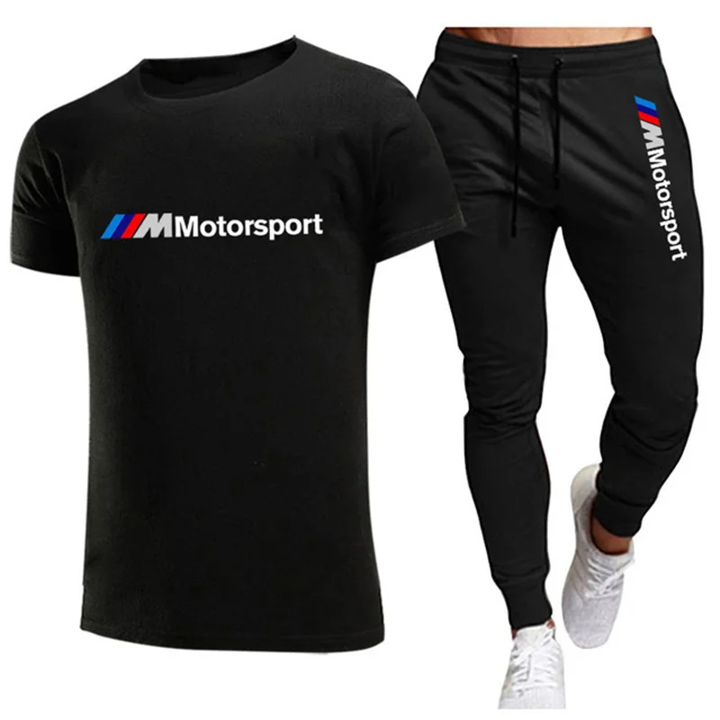 

Summer men's new short-sleeved T-shirt two-piece thin casual sports comfortable breathable short-sleeved suit