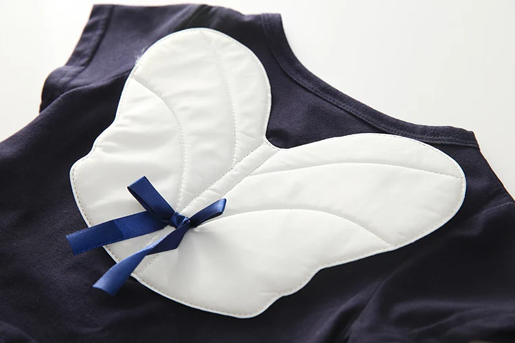 2020 Повседневная футболка и платье жилет для девочек Летний Новый Стиль детский