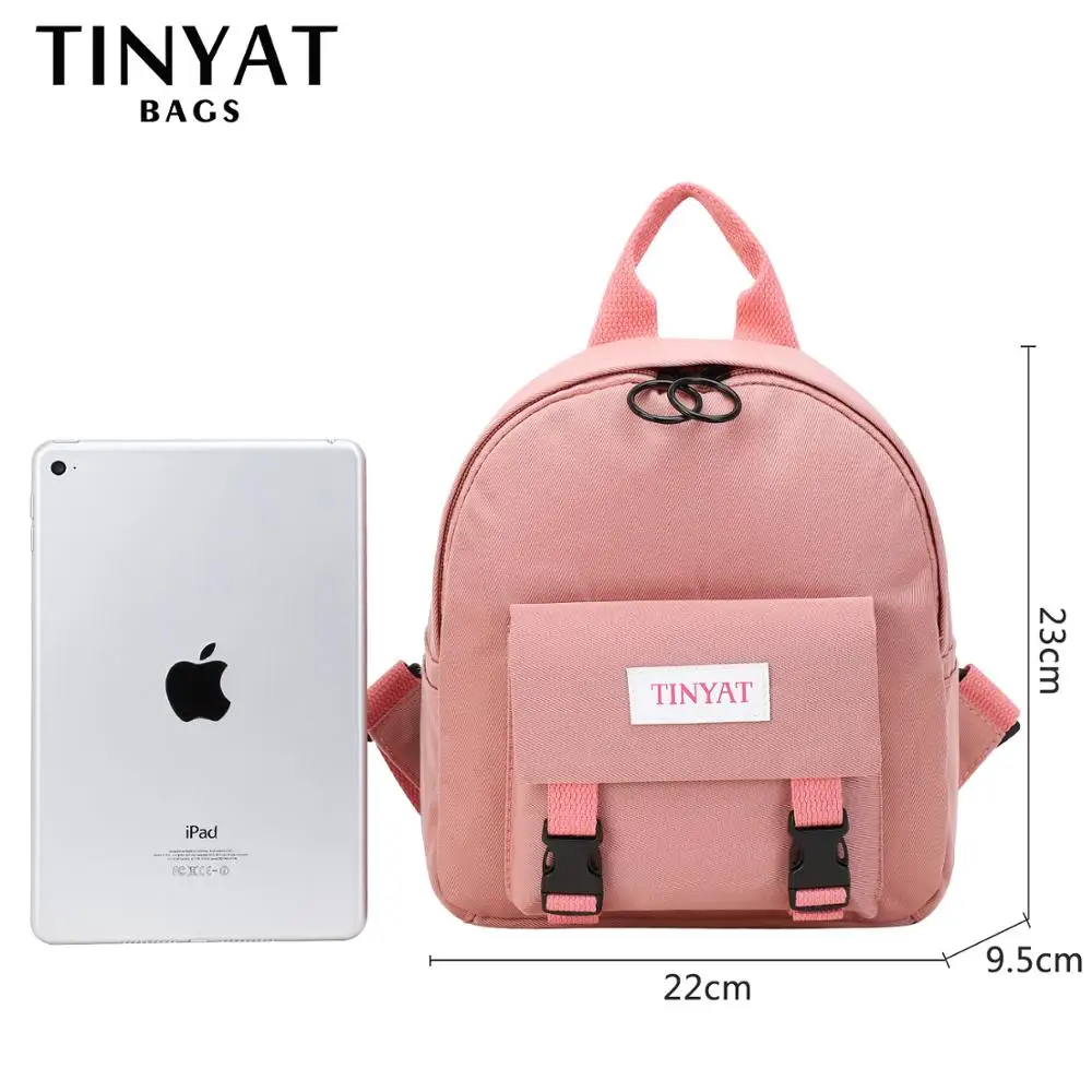 TINYAT мини-рюкзак, Женская Холщовая Сумка на плечо для девочек-подростков, Детский многофункциональный маленький рюкзак, Женский школьный рюкзак