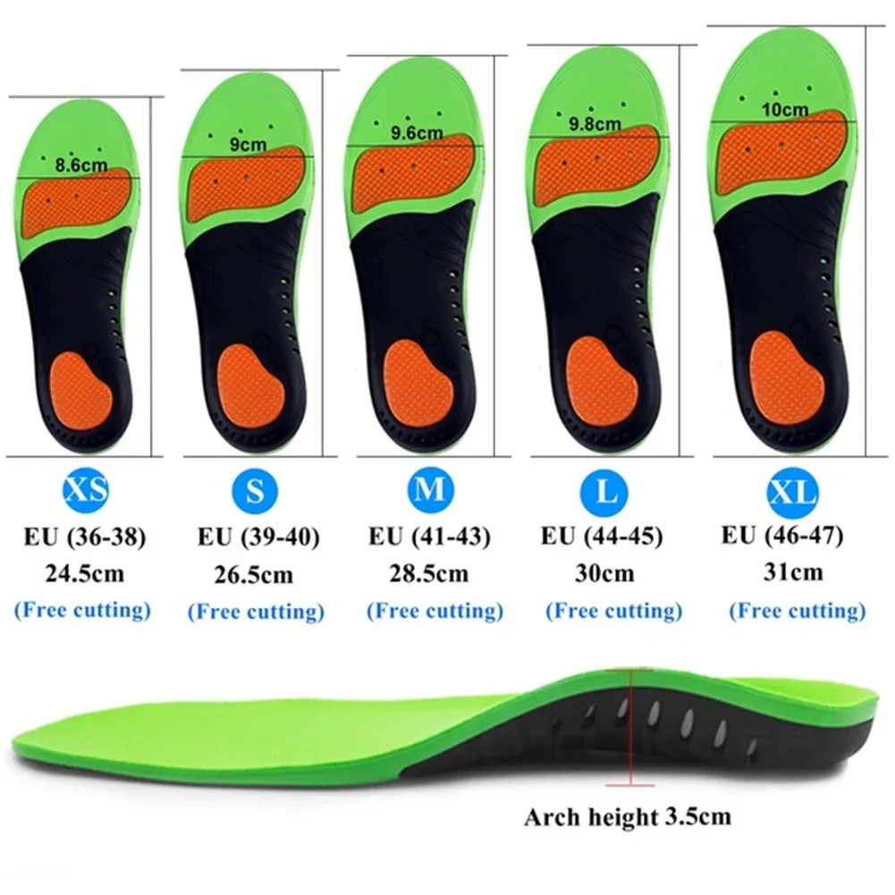 

Shoe Insoles Inserts Flat Feet High Arch Support For Plantar Fasciitis Sports Shock-absorbing Insole