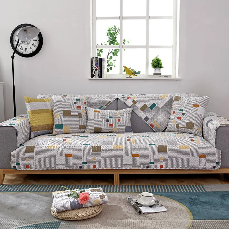 Чехол для дивана съемное моющееся покрывало с подлокотником Европейское сиденье