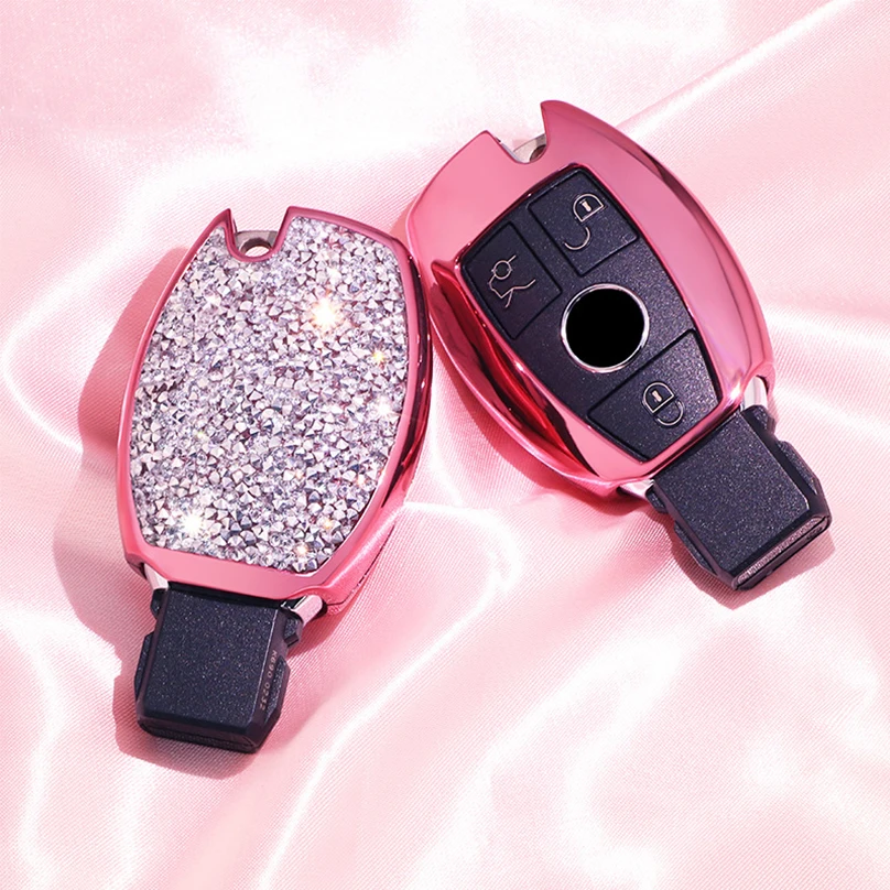 Роскошный Алмазный чехол для автомобильного ключа с кристаллами Чехол
