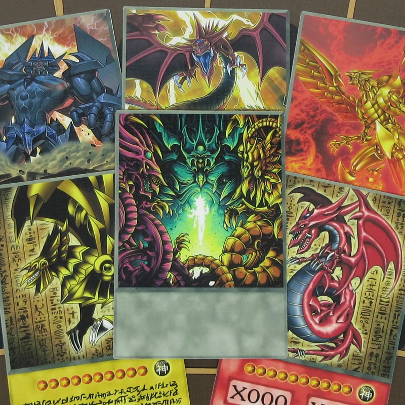 16 шт./компл. Yugioh Three Phantom боги аниме стильные карты Фараон атем Осирис обелиск Ra
