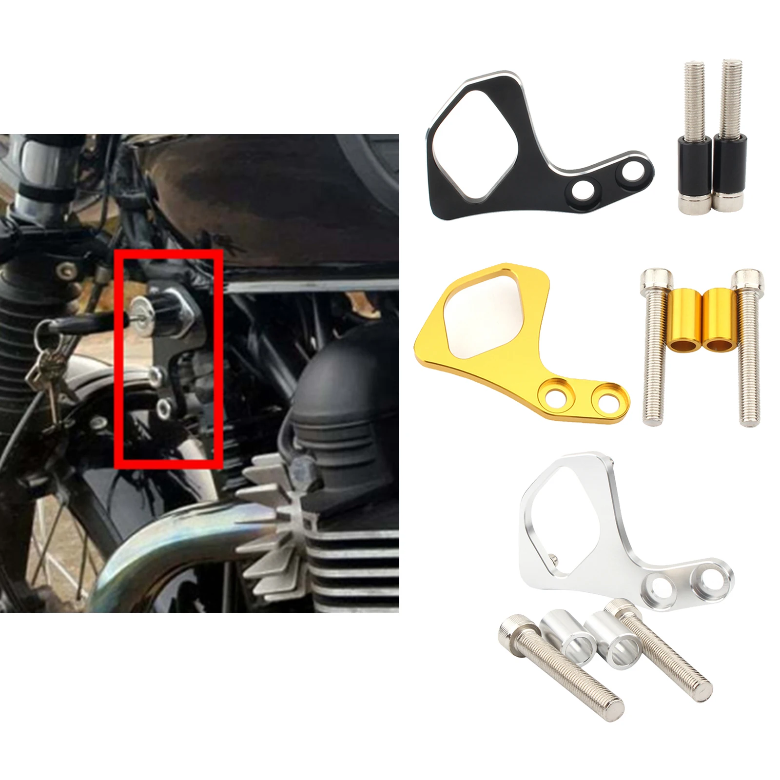 

1Set Motorcycles Ignition Key Relocate Bracket for Triumph SE Right Side