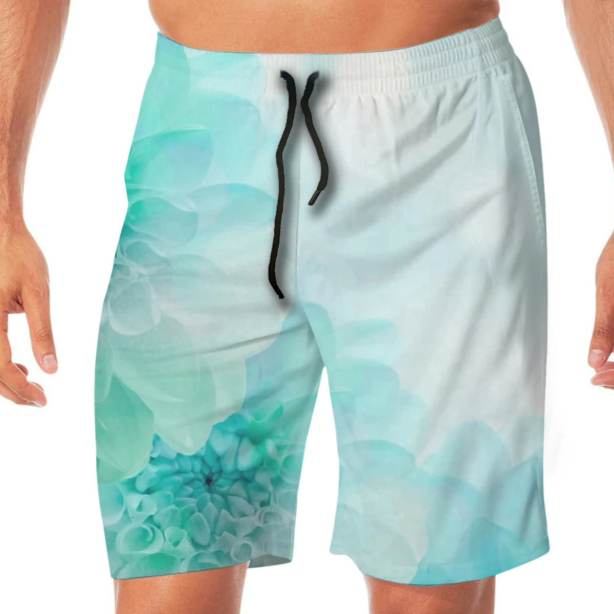 

Triple Teal Dahlias Swimming Shorts For Men Swimwear Man Swimsuit Swim Trunks Summer Bathing Beach Wear