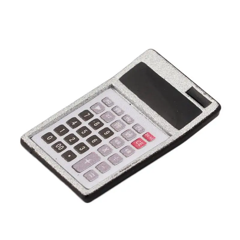 

Calculator Simulation Furniture Computer Toys 1:12 Calculator Toy Calculating School Metal Dollhouse Accessory Decor F0J8
