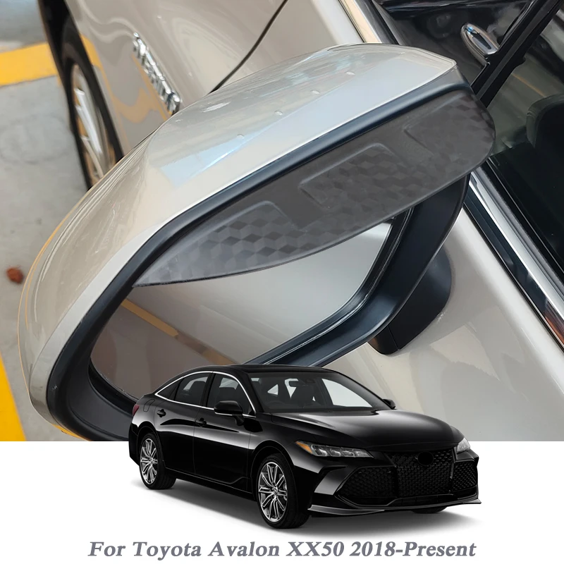 

Car Rearview Mirror Rain Eyebrow Auto Shield Snow Guard Sun Side Carbon Visor Shade Protector For Toyota Avalon XX50 2018-Presen