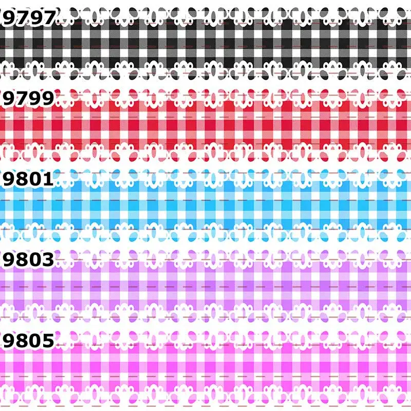 10 ярдов Различные размеры корсажная лента сказочная с принтом в клетку