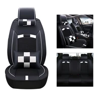 luxury leather ice silk car seat covers 4 season for peugeot 206 cc sw full coverage set gift car accessories styling 11pcs