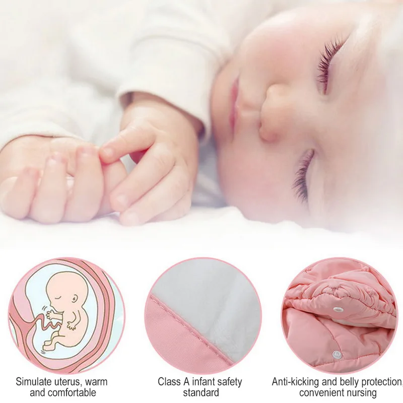 Oeak зимние теплые спальные мешки конверты для новорожденных детская коляска