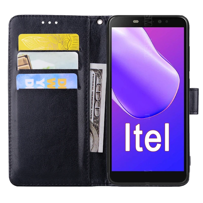 leather case for itel s42 cover flip wallet phone protective shell on for itel a17 a23 pro case magnetic card book coque free global shipping
