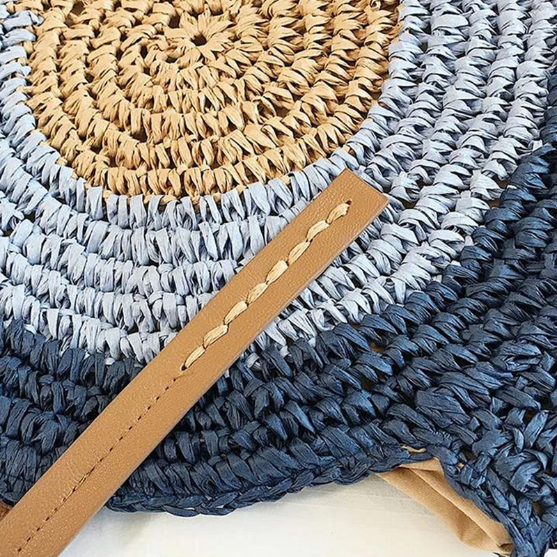 Соломенные сумки женские ручная работа круглые пляжные из ротанга |