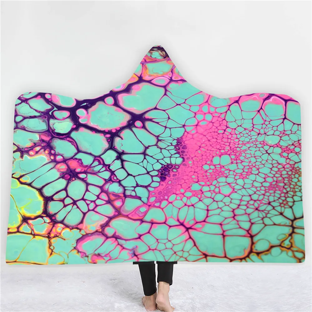 

Biological Cell World Hoodie Wearable Blanket Fleece Blanket Cozy Ultra-Soft Light Weight Warm Adults Kids Gift