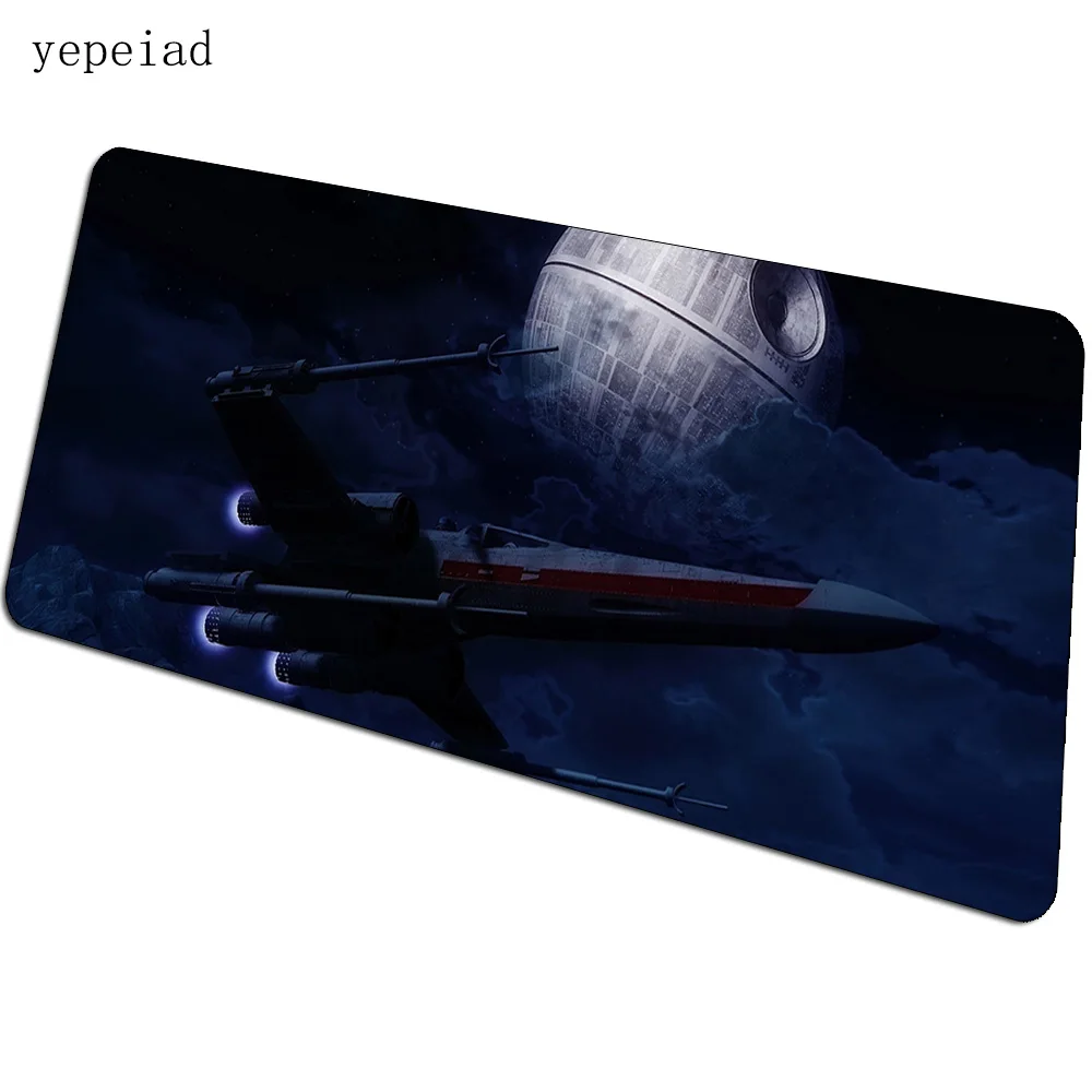 

Spaceship mousepad 90x40cm Landscape Computer mouse mat gamer gamepad pc Invasion earth gaming mousemat desk pad office padmouse