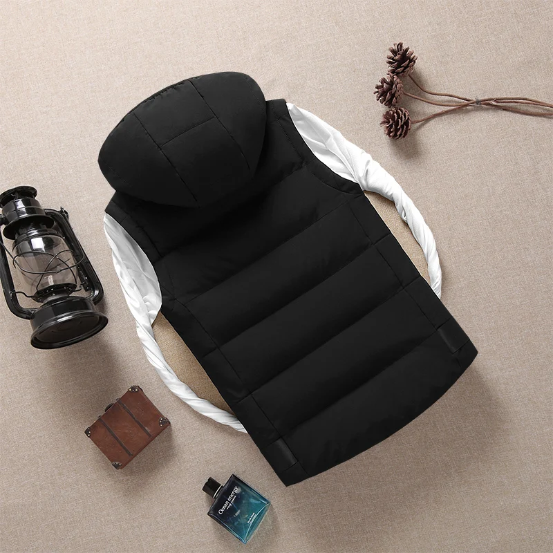 

Sleeveless Jacket Mens Vests Autumn Winter Men's Casual Sleeveless Jacket Waistcoats Homme Large Size Vest Outer Thicken Brand